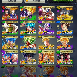 LVL216. 8star perfect cell+14star majin vegeta+14star turles. 16 legends limited 1